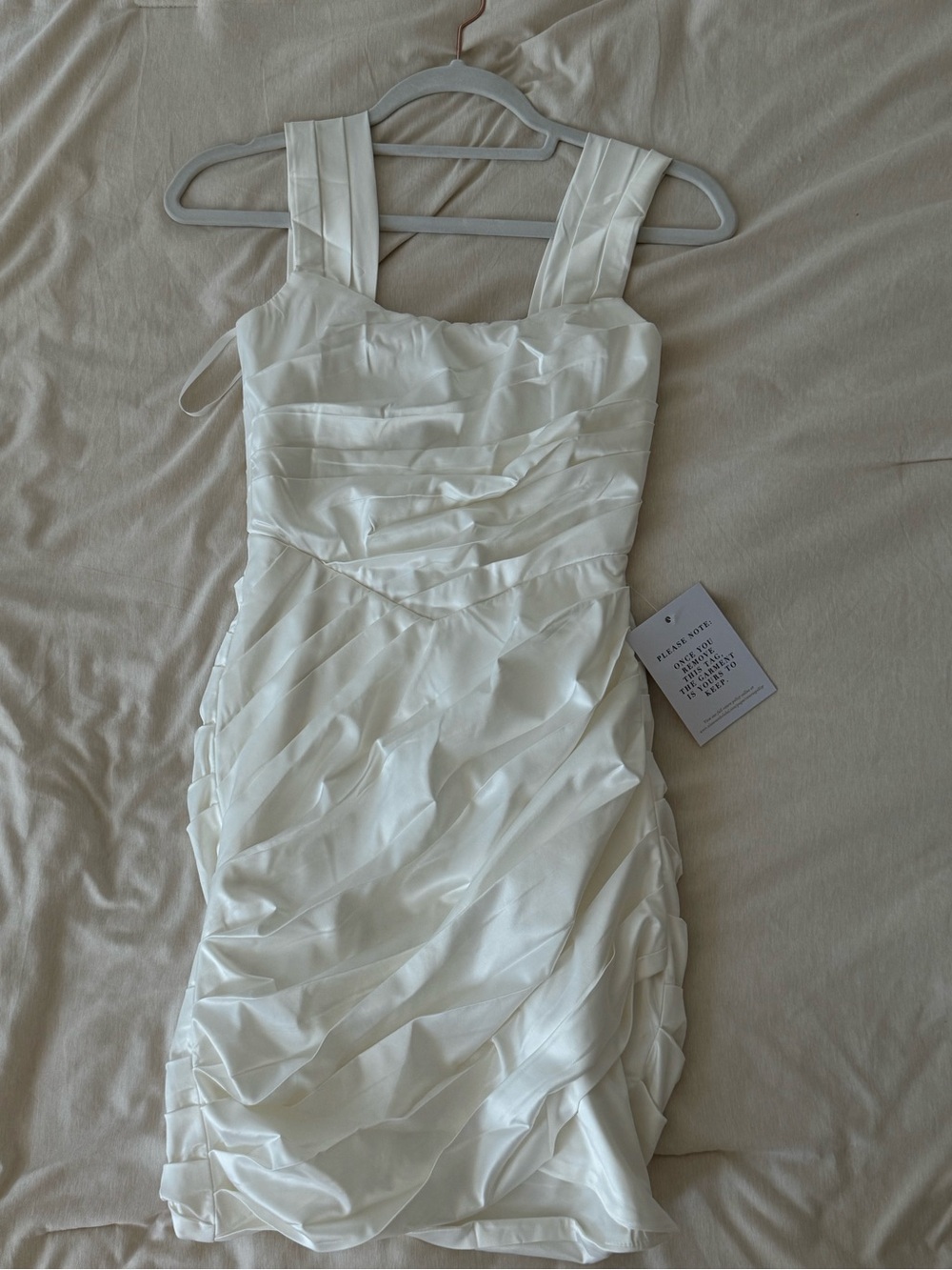 White Ruched Sleeveless Cocktail Dress Alamour the Label